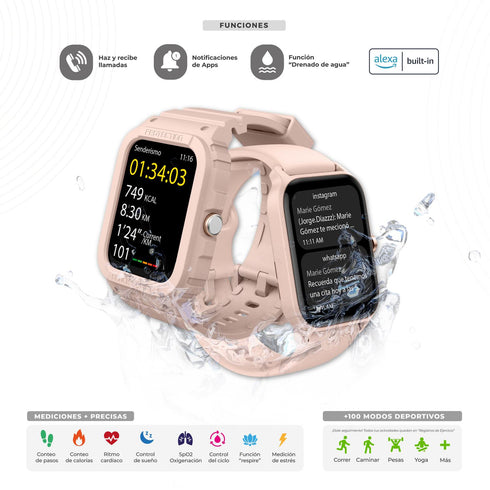 Smartwatch BINDEN XTream x1 Reloj Inteligente + Audifonos Dark