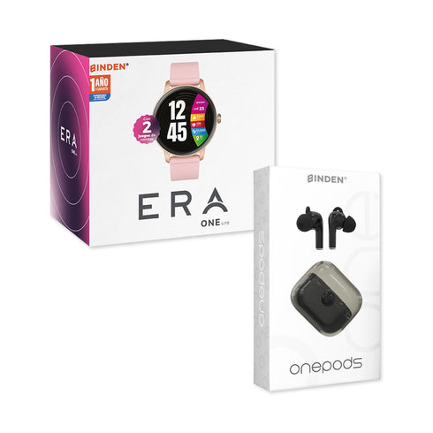 Smartwatch BINDEN ERA One Lite Rosa + Audifonos Inalambricos