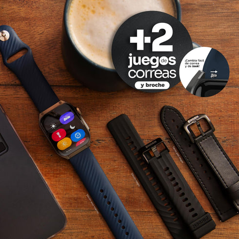 BINDEN Smartwatch ERA Day Line AMOLED Curvo Llamadas Correas Extras Asistente de Voz