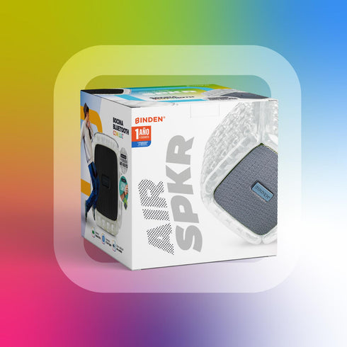 Bocina Portatil BINDEN Air SPKR Diseño Anti-Golpes Luz Led