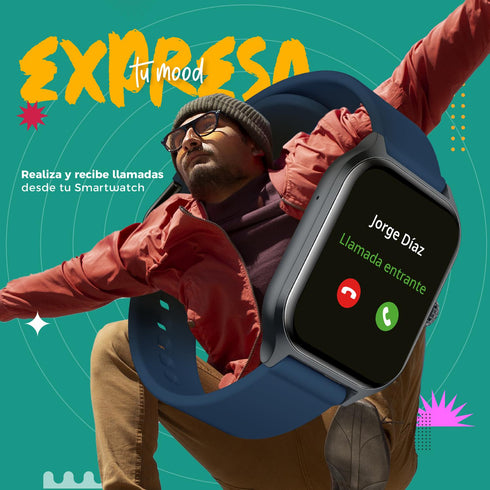 Smartwatch BINDEN ERA Day Azul + Audifonos DARK Booster