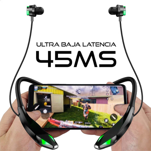 Audífonos Gamer BINDEN Dark Snake 18 Horas Batería Neckband