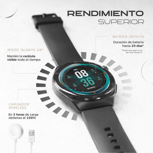 BINDEN Smartwatch ERA One Class AMOLED Llamadas Correas Extras Asistente de voz
