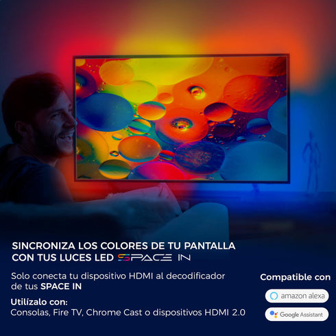 Tira Led Inteligente BINDEN SPACE IN para TV Hasta 65"
