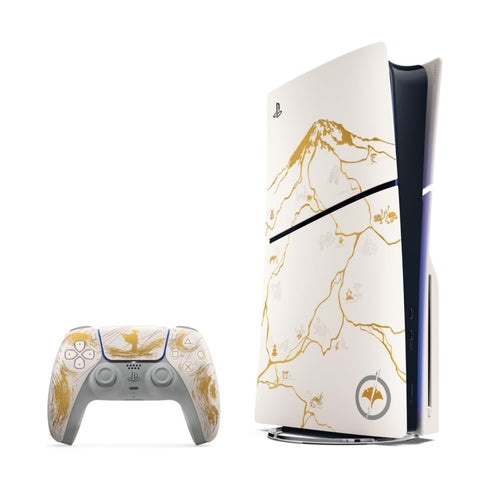 PlayStation 5 Slim Ghost of Yōtei Gold Limited Edition Bundle | Consola PS5 1TB con DualSense Edición Especial + Juego Digital Completo