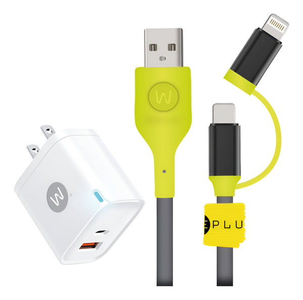 Kit Weplug Cargador 20w + Cable Tipo C Y 8 Pin 1.3m