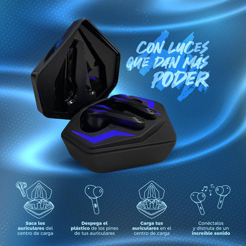 Audífonos Gamer BINDEN Dark Gemgame 012 Estuche/Carga Micrófono