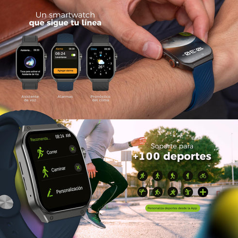 BINDEN Smartwatch ERA Day Line AMOLED Curvo Llamadas Correas Extras Asistente de Voz