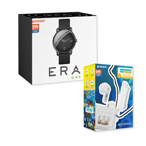 Smartwatch BINDEN ERA One Negro + Audifonos DARK Booster