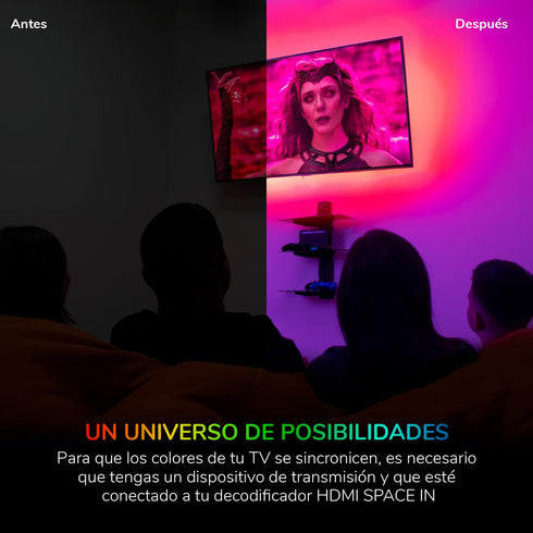 Tira Led Inteligente BINDEN SPACE IN para TV Hasta 65"