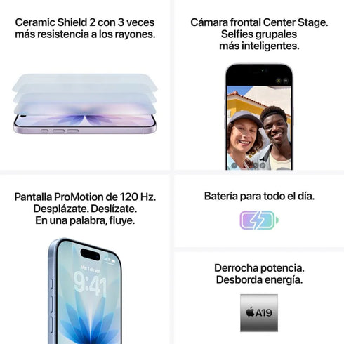 Apple iPhone 17 Negro 256GB - Super Retina XDR 6.27" Pulgadas