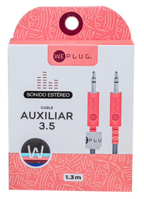 Cable Audio Auxiliar Jack 3.5mm We Plug 1.5m