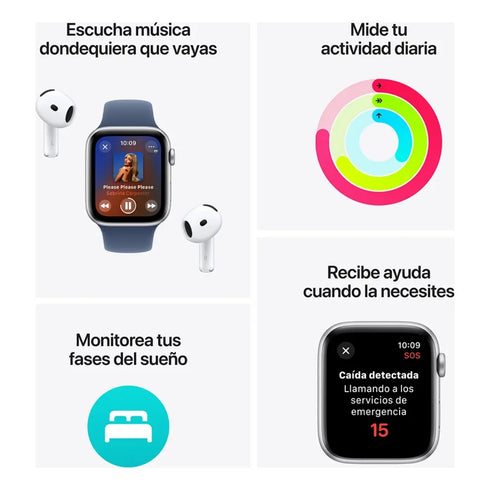 Apple Watch SE 2nd Gen GPS 40mm - Caja de Aluminio Negro Media Noche - Correa Deportiva