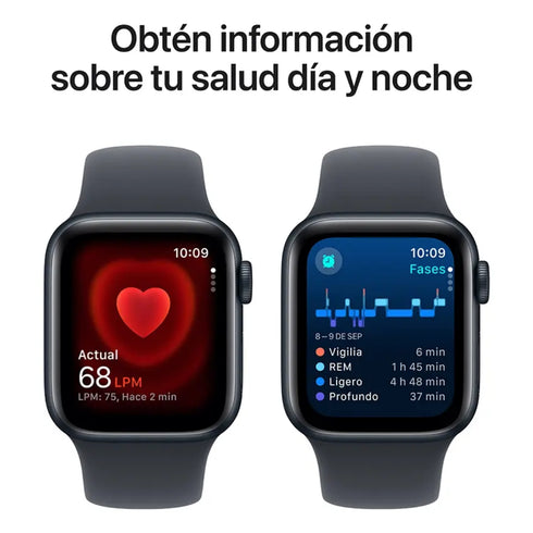 Apple Watch SE 2nd Gen GPS 40mm - Caja de Aluminio Negro Media Noche - Correa Deportiva