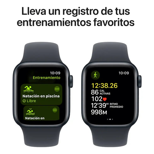 Apple Watch SE 2nd Gen GPS 40mm - Caja de Aluminio Negro Media Noche - Correa Deportiva