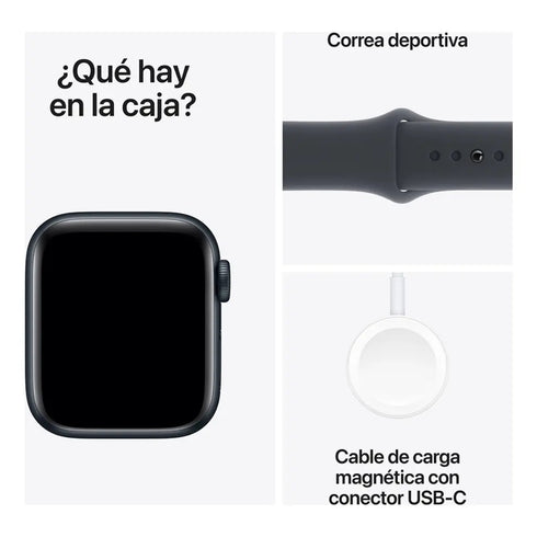 Apple Watch SE 2nd Gen GPS 40mm - Caja de Aluminio Negro Media Noche - Correa Deportiva