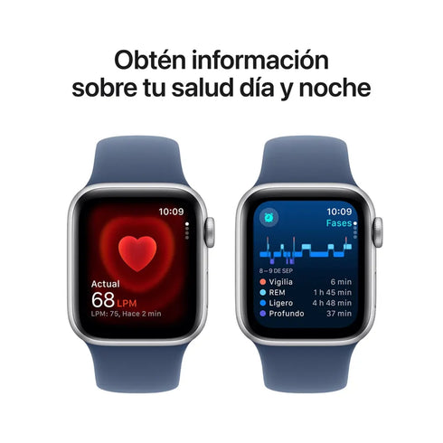 Apple Watch SE 2da Generación (GPS) 40mm Aluminium Azul Denim Sport Band - Plateado