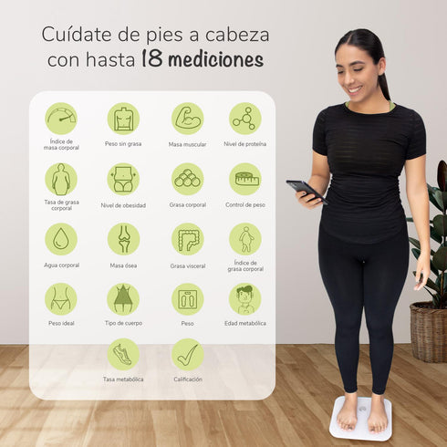 Báscula Inteligente BINDEN ERA Self 18 Mediciones App BINDEN