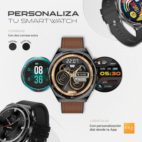 BINDEN Smartwatch ERA One Class AMOLED Llamadas Correas Extras Asistente de voz