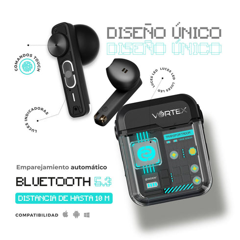 Audífonos Gamer Binden Dark Vórtex Cancelación de Ruido 55ms