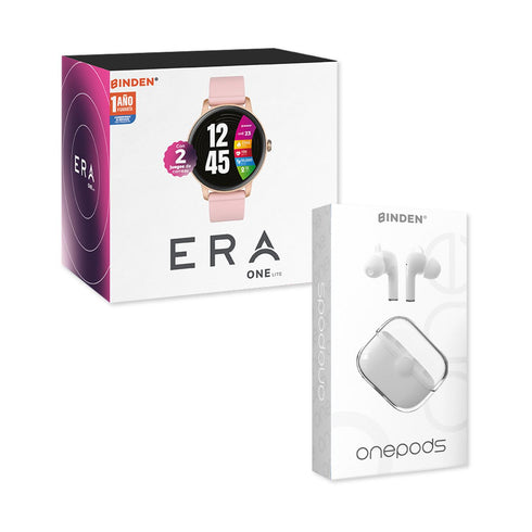 Smartwatch BINDEN ERA One Lite Rosa + Audifonos One Pods