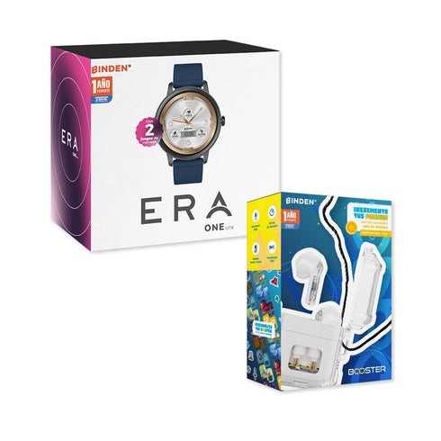 Smartwatch BINDEN ERA One Lite Azul + Audifonos DARK Booster