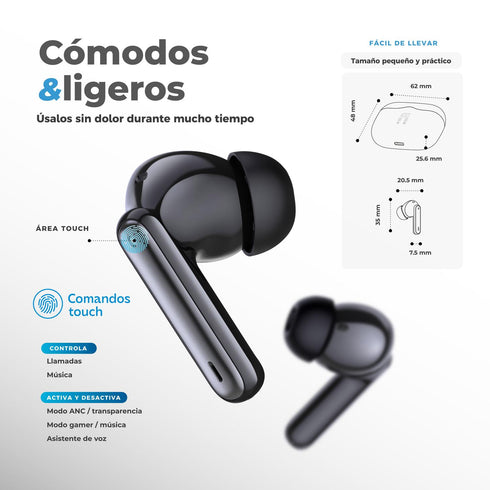 Audífonos Binden Serenity HiFi Con Cancelación de Ruido ANC