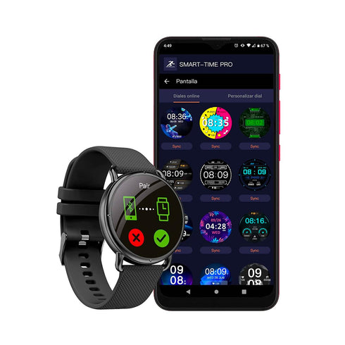 Smartwatch Binden Era One Silicon Negro + One Pods Negros