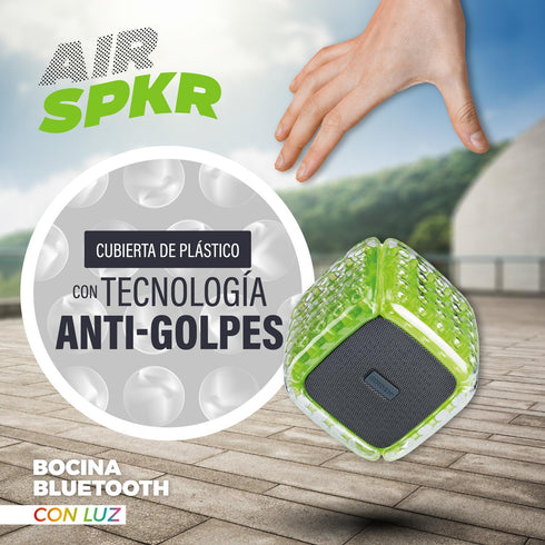 Bocina Portatil BINDEN Air SPKR Diseño Anti-Golpes Luz Led