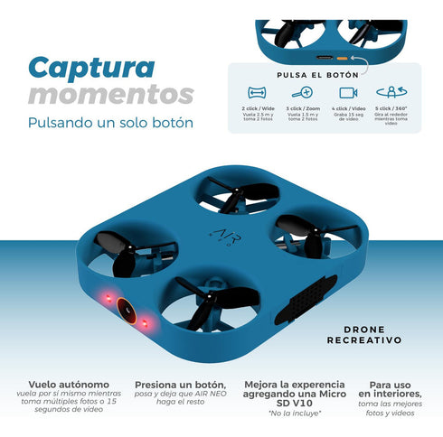 Mini Drone Portátil Airselfie Dron Con Cámara Powerbank