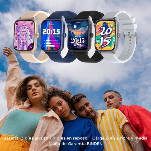 Smartwatch BINDEN ERA Day Win 1.8" Recibe Llamadas +1 Correa