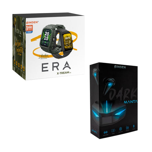 Smartwatch BINDEN XTream Reloj Inteligente + Audifonos Manta