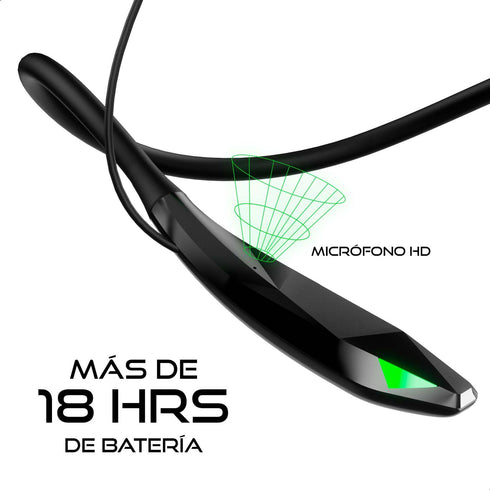 Audífonos Gamer BINDEN Dark Snake 18 Horas Batería Neckband