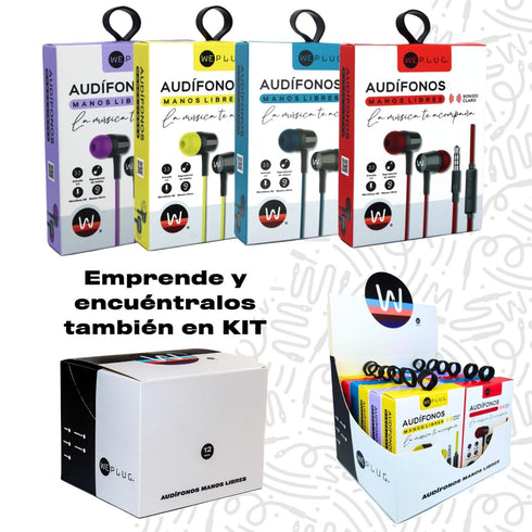 Audifonos In-ear We Plug Aux 3.5mm Microfono HD
