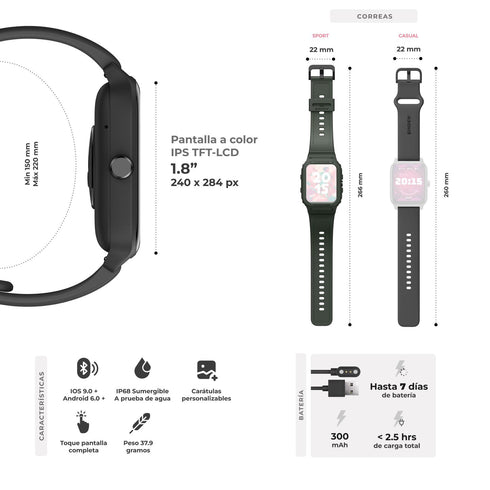 Kit Smartwatch ERA Xtream Contra Agua + Báscula Inteligente