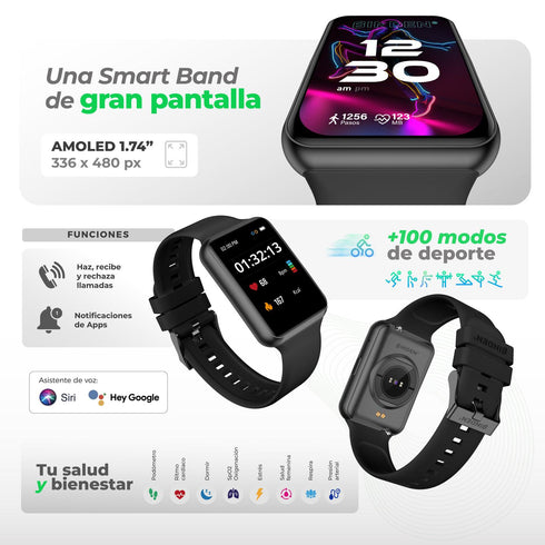 Smartband Binden ERA Fit View AMOLED 1.74” Llamadas