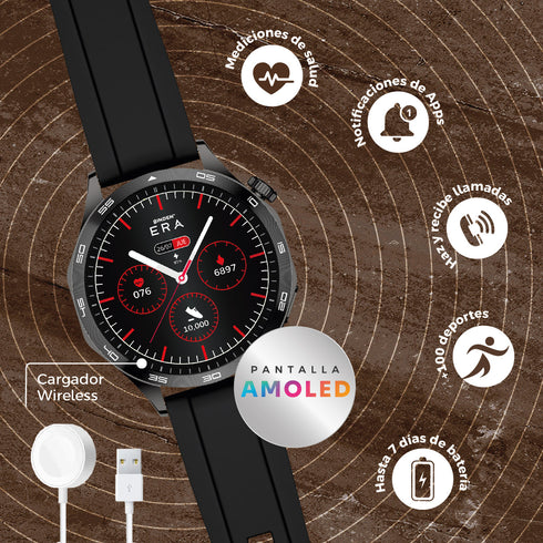 Smartwatch ERA Lux X AMOLED Llamadas Bluetooth Correa Extra