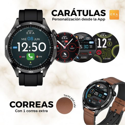 Smartwatch ERA Lux X AMOLED Llamadas Bluetooth Correa Extra