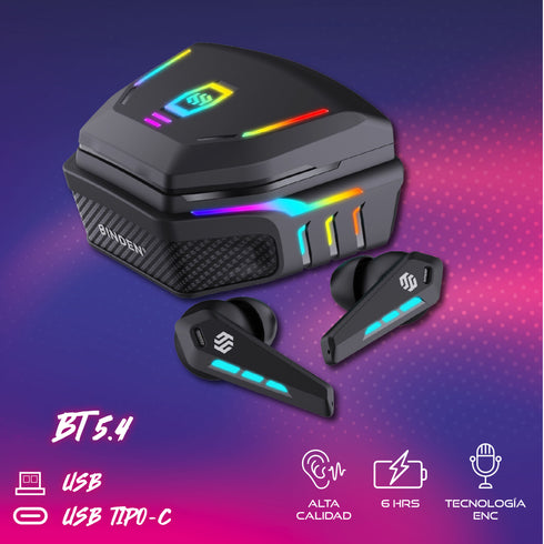 Audífonos Gamer Binden Dark Dominator ANC 2.4 GHz