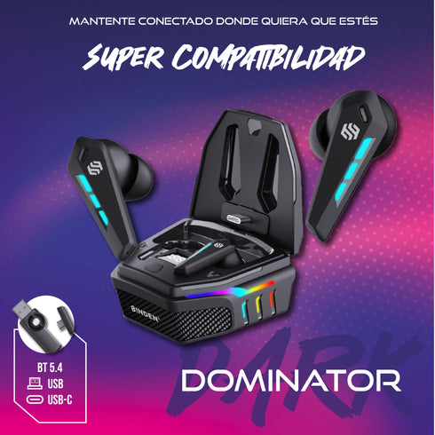 Audífonos Gamer Binden Dark Dominator ANC 2.4 GHz