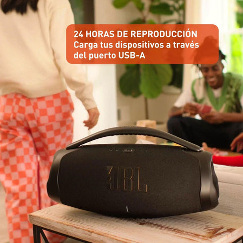 JBL Boombox 3 - Bocina Portátil Bluetooth, 24 Horas de reproducción, Resistente al Agua y polvo IP65, 180W de potencia