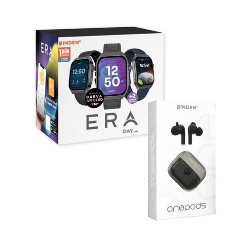 Kit Smartwatch ERA DAY AMOLED Curvo + Audífonos Inalámbricos