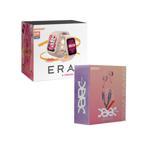 Kit Binden Smartwatch Era Xtream Deportivo + Audífonos Dark GemGame
