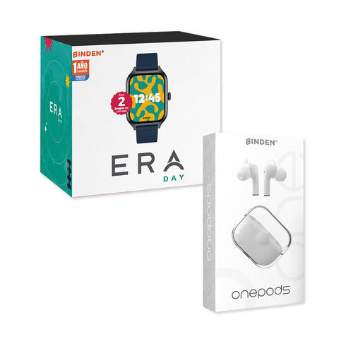 Smartwatch BINDEN ERA Day Azul + Audifonos One Pods