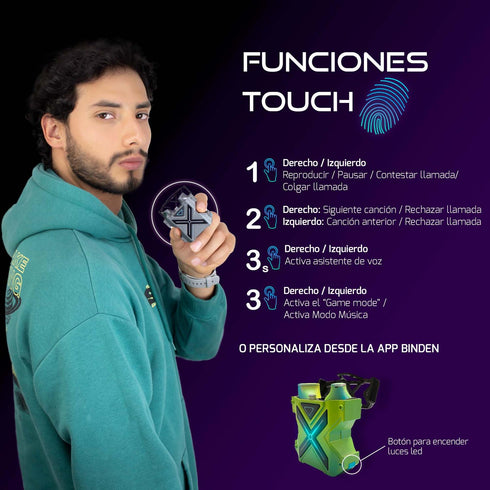 Audífonos Gamer BINDEN Dark Punk Personaliza Sonido