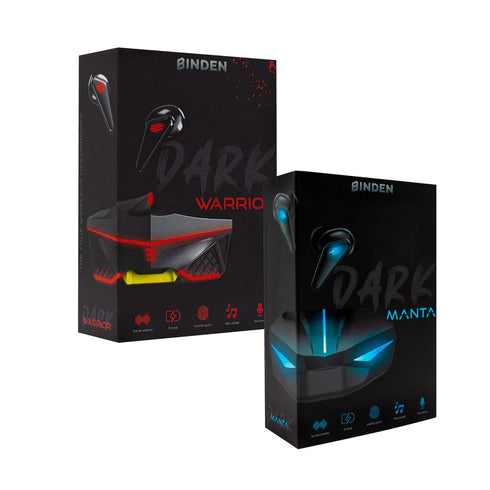 Kit de Audífonos Gamer BINDEN Dark Manta + Dark Warrior