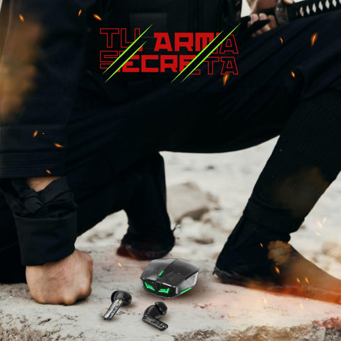 Audífonos Gamer Binden Dark Ninja con Reducción de Ruido.
