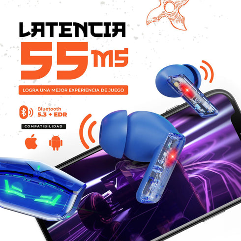 Audífonos Gamer Binden Dark Ninja con Reducción de Ruido.