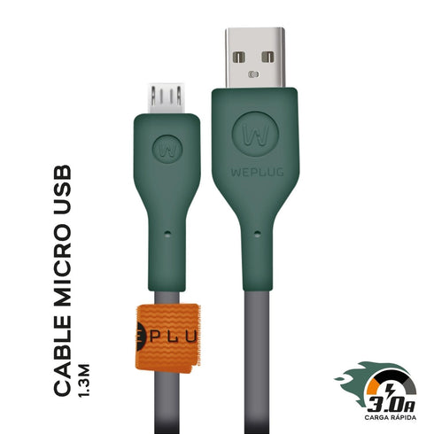 Kit Cable de Carga We Plug 10pz Mayoreo 1.3m Micro USB a USB