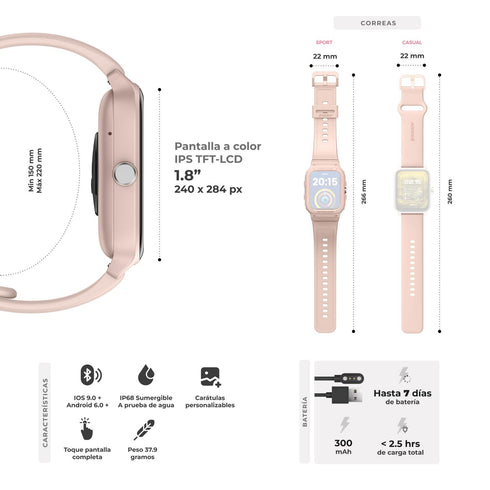 Kit Smartwatch ERA Xtream Contra Agua + Báscula Inteligente